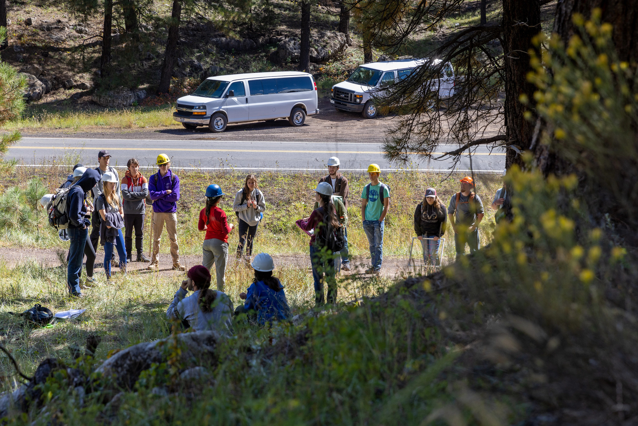 Forestry students on field trip