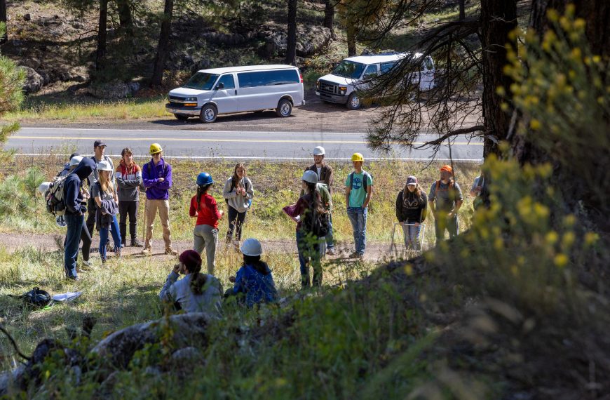 NAU School of Forestry students learning in the field